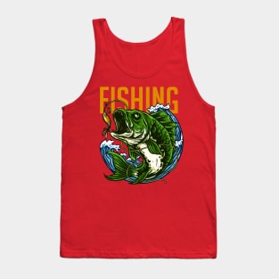 fishing green fish Tank Top